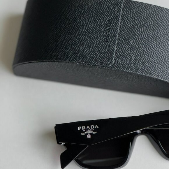 Prada Women Sunglasses Black Square PRB09S 16K08Z NEW AUTHENTIC - Picture 4 of 13
